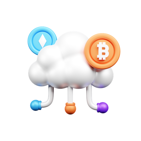 Dinero en la nube  3D Icon