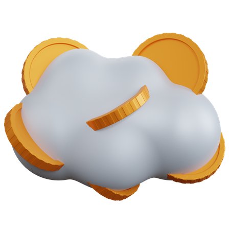 Dinero en la nube  3D Icon