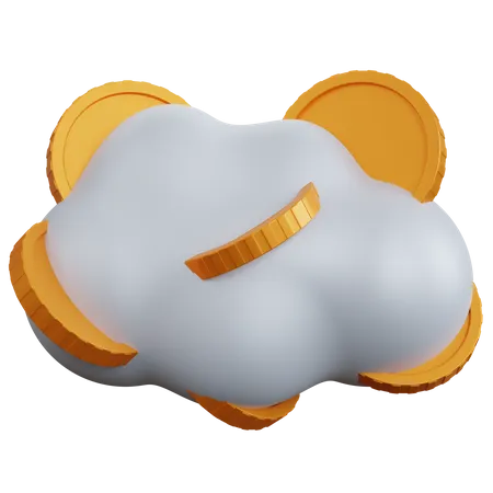 Dinero en la nube  3D Icon