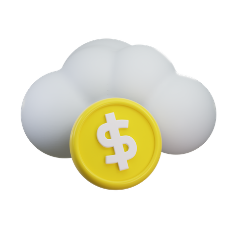 Dinero en la nube  3D Icon