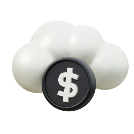 Dinero en la nube  3D Icon