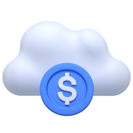 Dólar nube  3D Icon