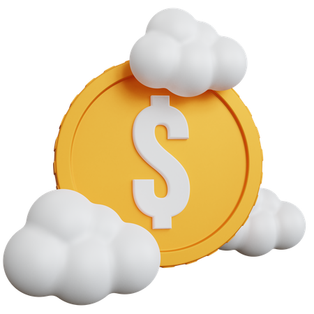 Dólar nube  3D Icon