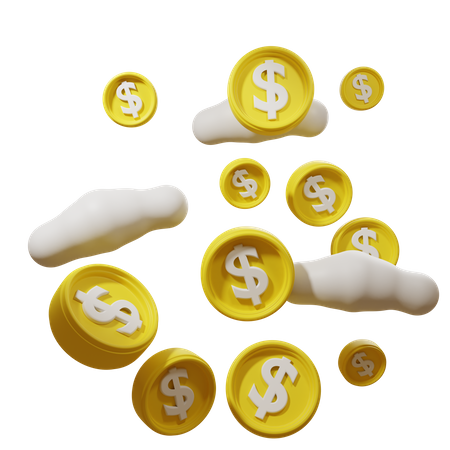 Dólar nube  3D Icon