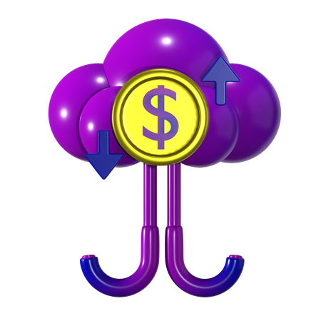 Nube empresarial  3D Icon