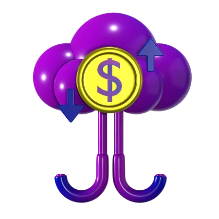 Nube empresarial  3D Icon