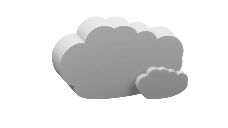 Nube en el cielo  3D Illustration