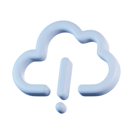 Exclamación de nube  3D Icon