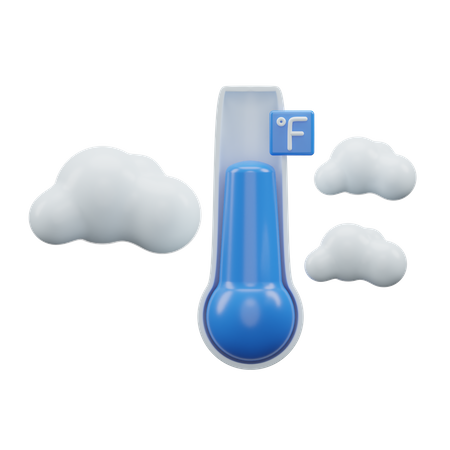 Temperatura farenheit de la nube  3D Icon