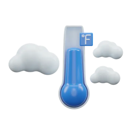 Temperatura farenheit de la nube  3D Icon