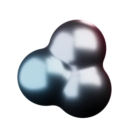 Forma abstracta de nube  3D Icon