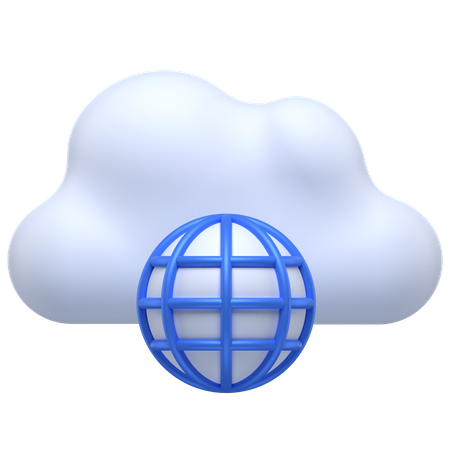 Nube global  3D Icon