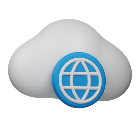 Nube global  3D Icon