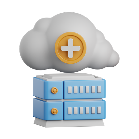 Nube híbrida  3D Icon