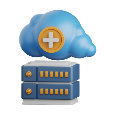Nube híbrida  3D Icon