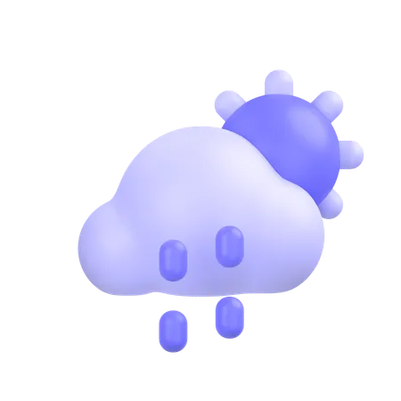 Llovizna de nubes  3D Icon