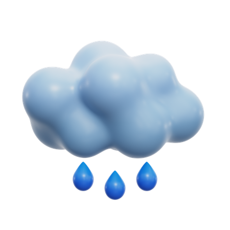 Lluvia de nubes  3D Icon