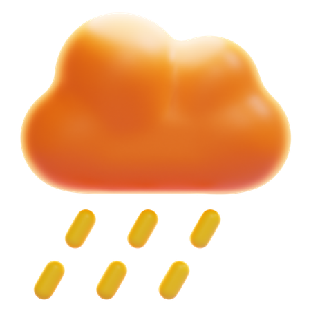 Lluvia de nubes  3D Icon