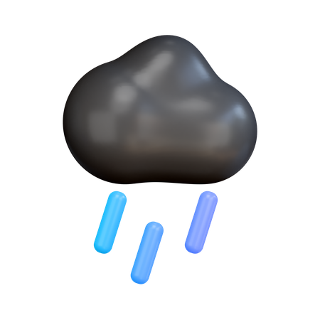 Lluvia de nubes  3D Illustration