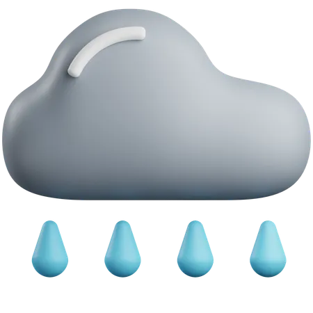 Lluvia de nubes  3D Icon