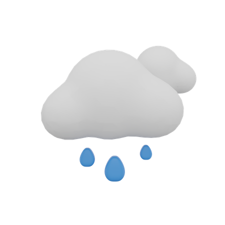 Nube lluvia clima  3D Icon