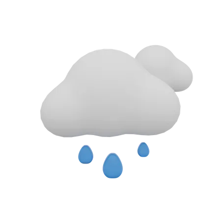 Nube lluvia clima  3D Icon