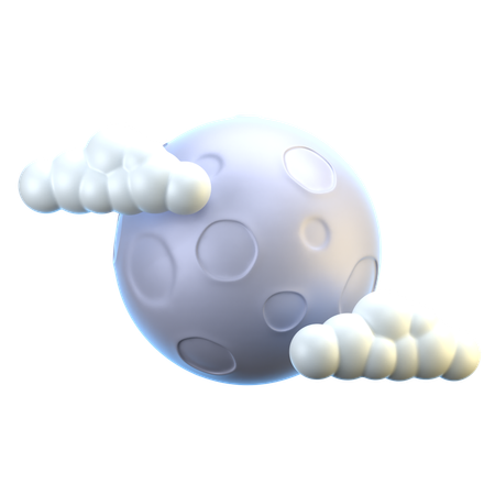 Nube Luna  3D Icon