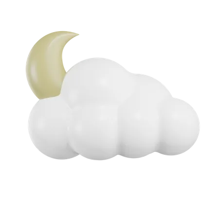 Nube de luna  3D Icon