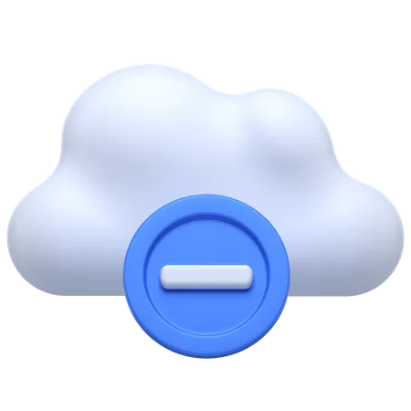 Nube menos  3D Icon