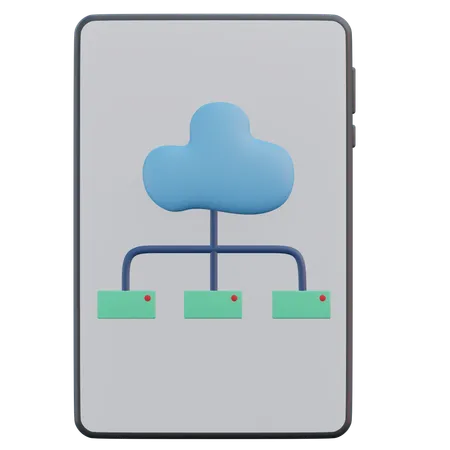 Nube móvil  3D Icon