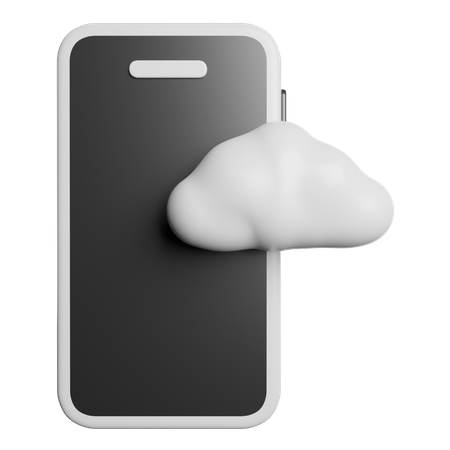 Nube móvil  3D Icon