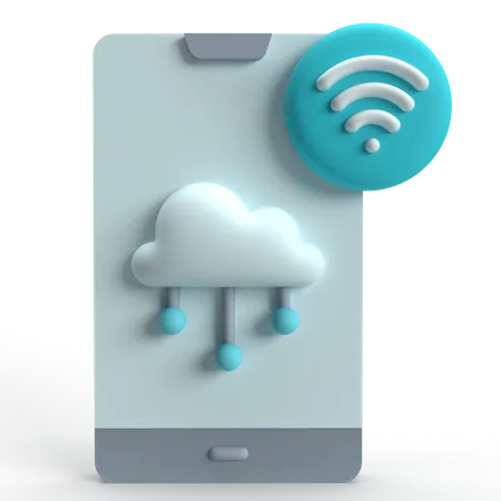 Nube móvil  3D Icon