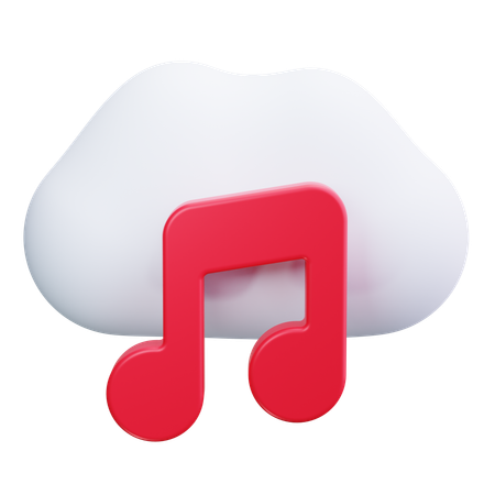 Nube de musica  3D Icon