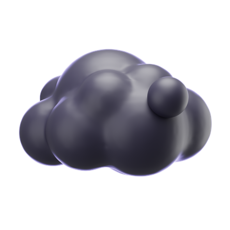 Nube negra  3D Icon