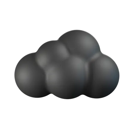 Nube negra  3D Icon