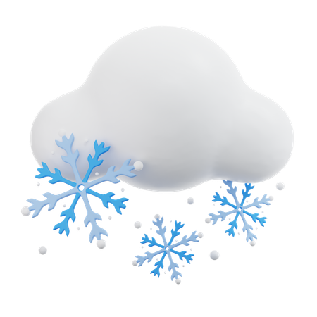 Nube de nieve  3D Icon