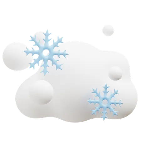 Nube de nieve  3D Icon