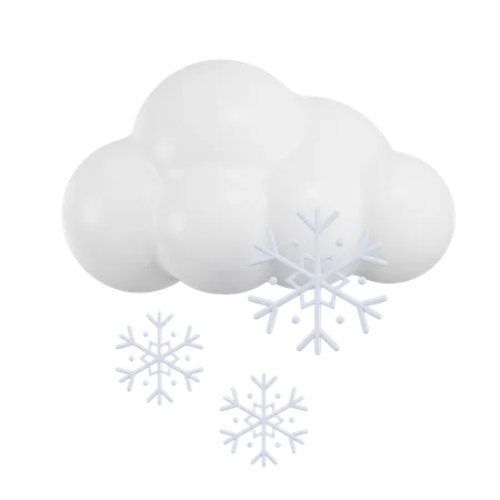 Nube de nieve  3D Icon
