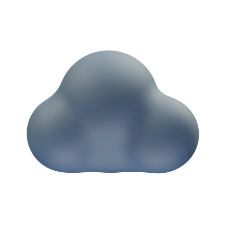 Nube nocturna  3D Icon