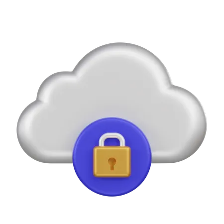 Nube privada  3D Icon