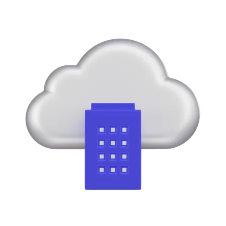 Nube privada  3D Icon