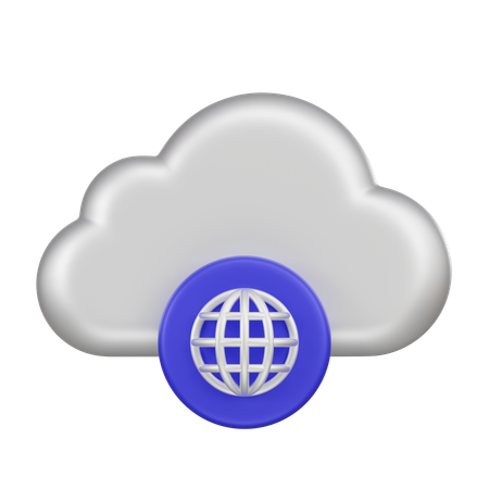 Nube pública  3D Icon