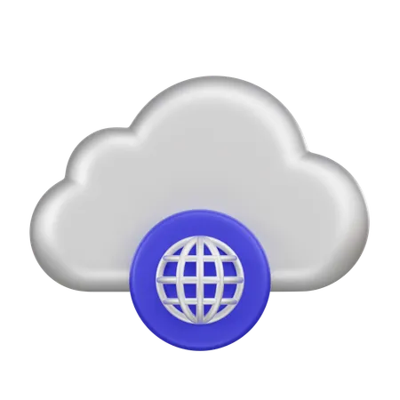 Nube pública  3D Icon