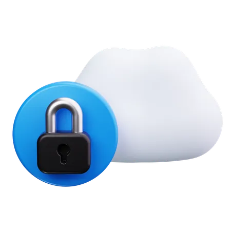 Nube segura  3D Icon