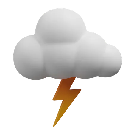 Nube-trueno  3D Icon