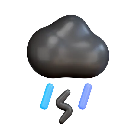 Trueno de nube  3D Illustration