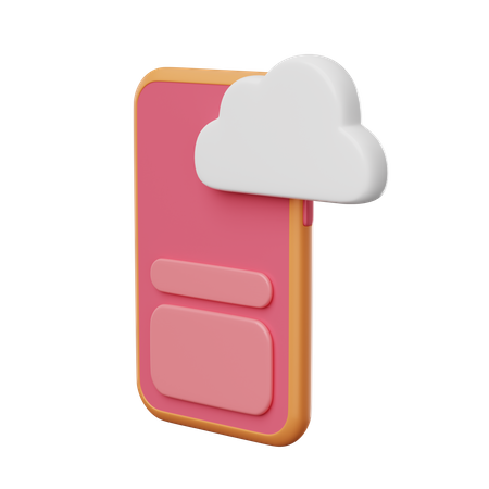 Interfaz de usuario en la nube  3D Icon