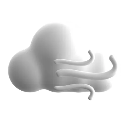 Nube ventosa  3D Icon