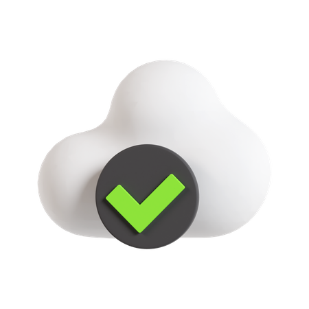 Nube verificada  3D Icon