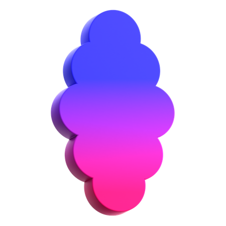 Nube vertical  3D Icon